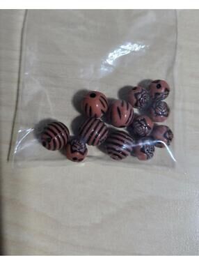 Brown & Black Beads Used For Jewelry Making (Lot of 12)